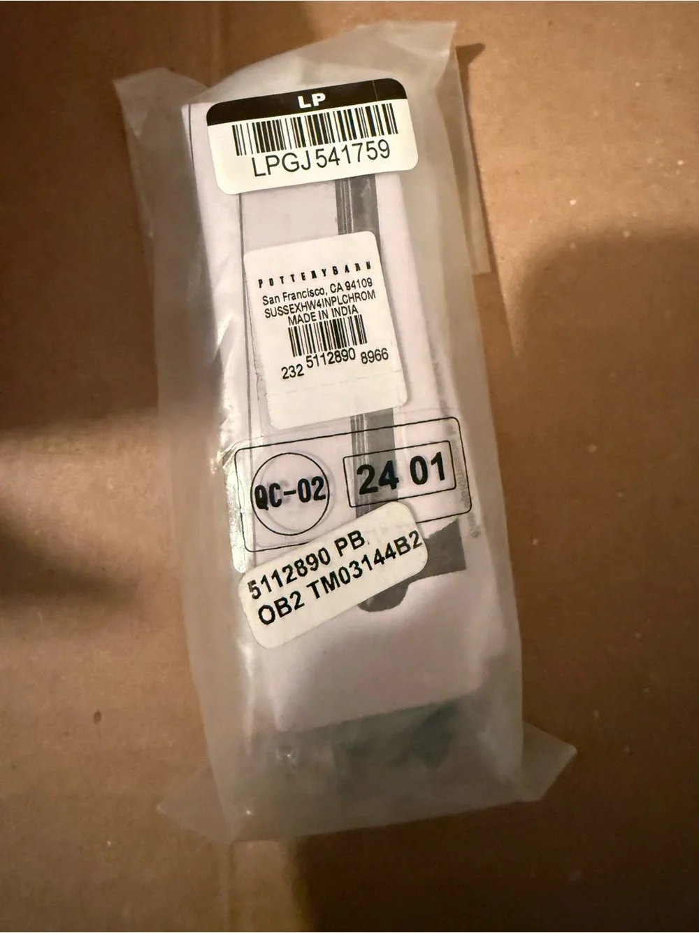 Pottery Barn Sussex Drawer Pull 4 in
